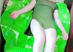 Gorgeous crossdresser Crossdresserkitty dances provocatively under glowing neon lights