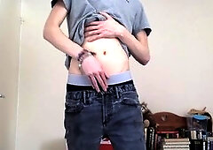 Teen, buttplug, workout with buttplug