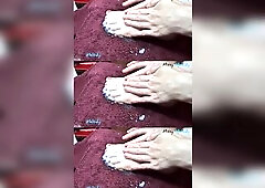 Oops I turned his massage into a footjob and got cum on my feet ????????