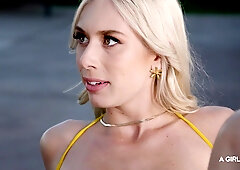 Glamorous blonde brunettes explore passionate pussy licking threesome with intense desire