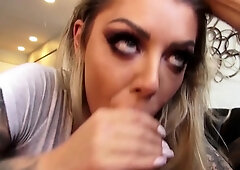 BUSTY BLONDE BABE KARMA RX LOVES TO BE USED AS A CUMDUMPSTER