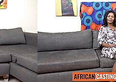 Natural Tits Ebony MILF Drilled Deep By BWC Producer In Couch Casting