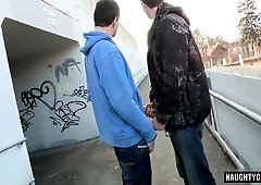 Charming Daddy Sex In Public And Facial