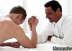 Mormon cums stroking cock