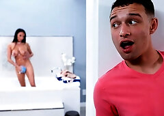 Beautiful busty brunette Anissa Kate is enjoying anal penetration