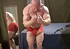 Tom Lord Flexing and Posing, Bending and Crushing Things, And Then Jacking Off