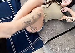 Facial spunk flow and coarse vehement sex!