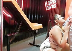 Gym routine with wet oral-sex squirts in my throat