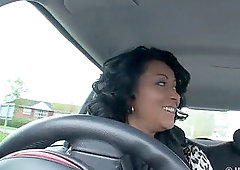 Danica Collins (Donna Ambrose) Plays In Car