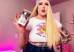 Horny big ass babe nice toys riding