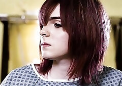 Trans nurse and milf doctor fuck TS Ella Hollywood in 3some