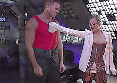 FAKEhub Originals Reverse Thurst - facial cum shot cumshot on female scientist