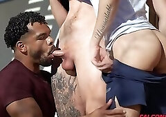 Brock, Chris and Kane fucked each others hole