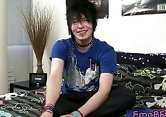 Pierced and tattooed gay emo solo