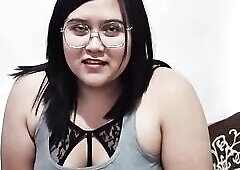 Chunky brunette hair with glasses needs a precious screw from the back and an intensive climax