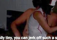 My spouse has a tiny weenie, I put it in a chastity cage. But that guy have to respect me, obey my orders. Sometimes this guy still thinks that guy�