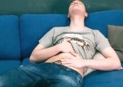 Slim blonde Ethan o explores anal pleasure