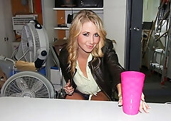 Slutty Casi James - young (18+) porn - Back Room Facial