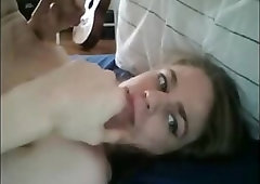 Ladyboy Fucking Herself in the Mouth