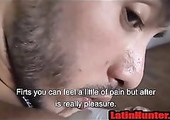 Scruffy Straight Latino sucking gay cock