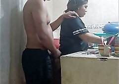 Mexican woman having anal-act of love in the kitchen, hurry up my boss will arrive any minute now. Mexico Town
