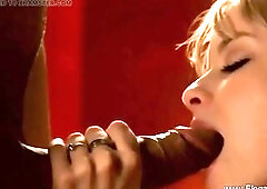 Pierced golden-haired gorgeous sucks a large wang (MOVIE SCENE HAS NO AUDIO BUT MUSIC)