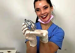 U're here to watch Nurse Bunny about a 4 week treatment plan for the month of October. That babe has prescribed u a chastity cage treatment plan 