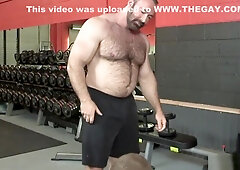 Step daddy Bear Helps Twink with Workout Injury
