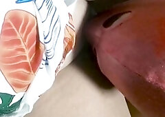 cuckold spouse eating wife´s large and rock hard twat