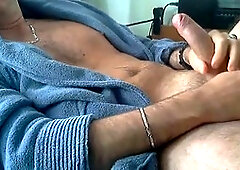 Str8 BG parent blows a load Before He Go To The shower