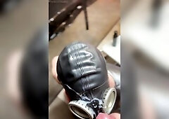 It made him actually concupiscent to squirt on the mask..... the lewd juice didn't await lengthy either !