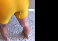 Dad jacks off in a wrestling singlet 8