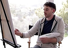 Naked Model Zion Nicholas Becomes Painter's Masterpiece