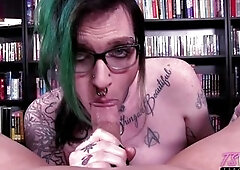 Tattooed Tranny Pounded Raw From Behind