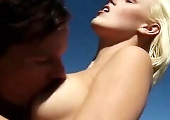 Mega sexy golden-haired sweetheart sucks this unbending cock nicely previous to getting her snatch screwed hard and her face sprayed with a large load