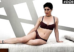 DOEGIRLS - Short Hair mother I'd like to fuck Olive Glass Orgasms With Her Hitachi Sex-Toy