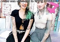 Tattoo Three-some Turns Anal Heavily Inked Artist Screws Allies Booty Whilst Inking & Cums on New Tattoo