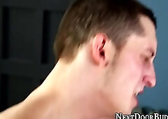 Bareback riding jock cums