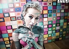 Slipping into my cute pink leather corset, I sit on the chair and suck my thick metallic toy unfathomable and sloppy, just like I'd worship your 