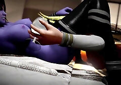 Between Light and Dark Threesome with Two Succubus Girls