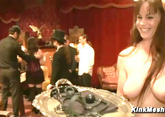 Slaves service the lounge