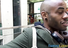 Ebony heterosexual Latino deepthroats for jizz