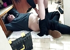 The mansion's lady gets down and dirty