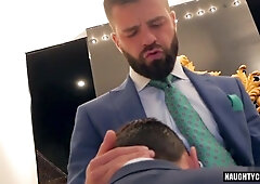 Watch this Mexican Homo Fetishist take a hot facial after getting his face splattered with cum