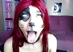 Sofi elf queen is using an particular make up as your little puppy with many gasps making close up to her tongue likewise this babe is doing ahegao in