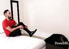 Latin t-girl hotty fucks good