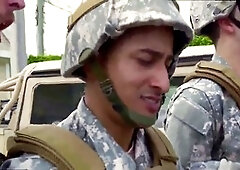 Naked asian army men in action