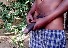 Stroking bbc Outdoors