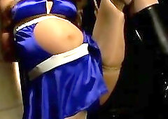 Electrosexed tied pregnant hoe