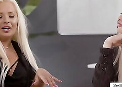 Asian teen and her bestfriend lick her stepmom